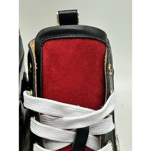 Christian Louboutin Louis Junior Graffiti Print Black Leather High Top 44